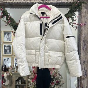 EGO X Jess Hunt White Puffer Jacket
